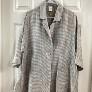 Moonlight Gray/beige Striped Women's Top